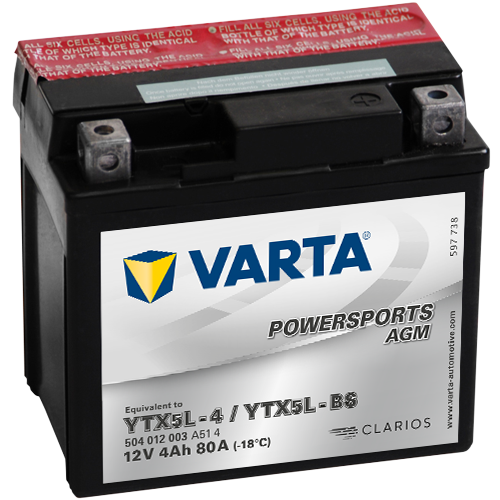 Motobat. VARTA 12V-4Ah - AGM ( YTX5L-BS )