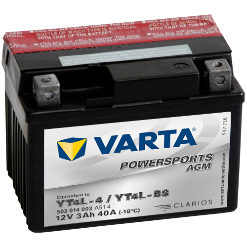 Motobat. VARTA 12V-3Ah - AGM ( YT4L-BS )