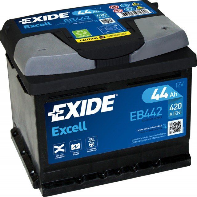 bat. EXIDE Excell 12V-44Ah - P - nízká
