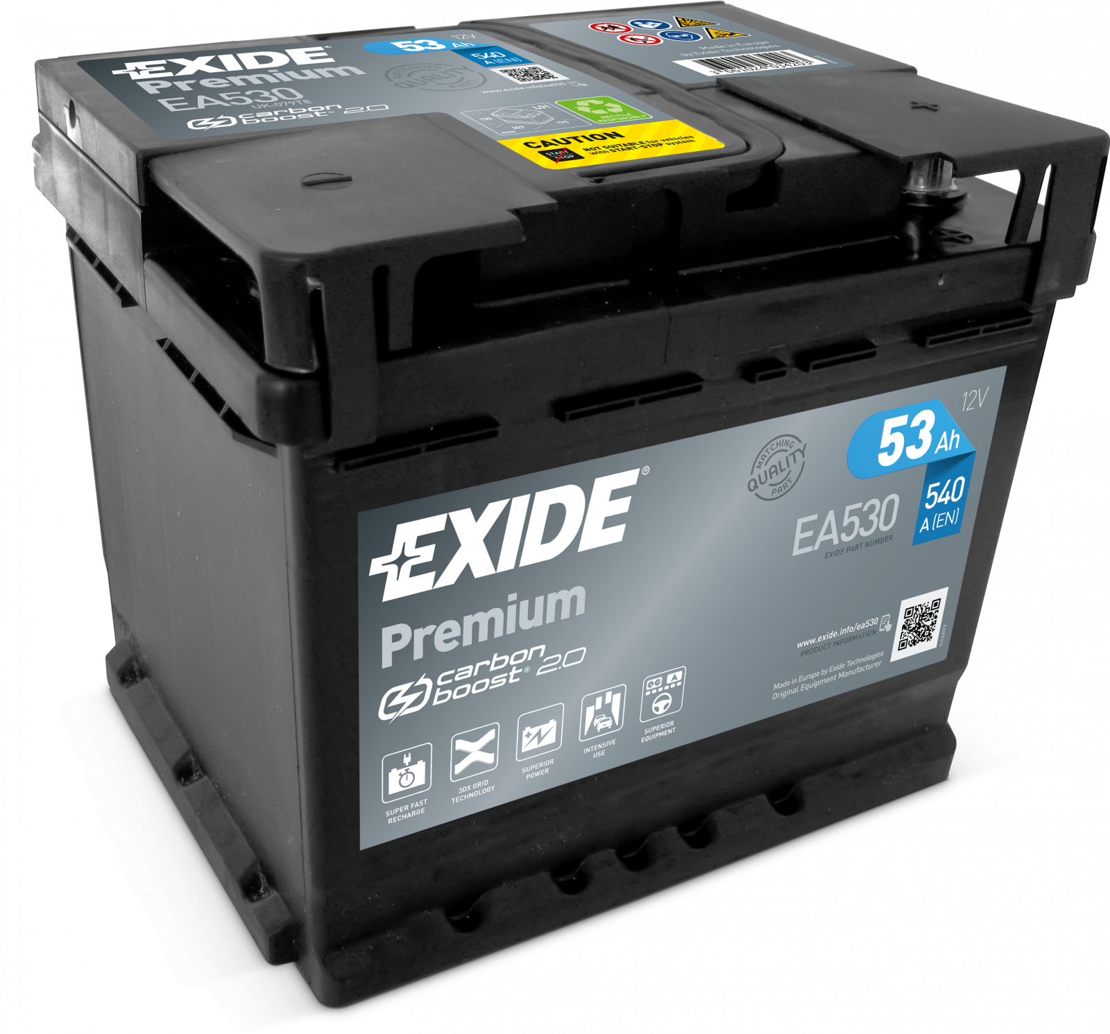 bat. EXIDE Premium 12V-53Ah - P