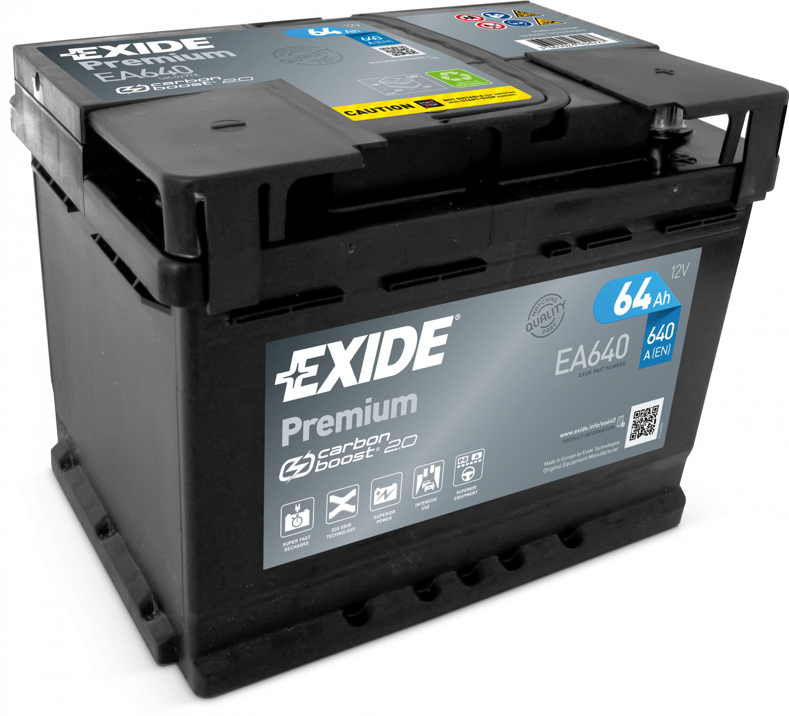 bat. EXIDE Premium 12V-64Ah - P